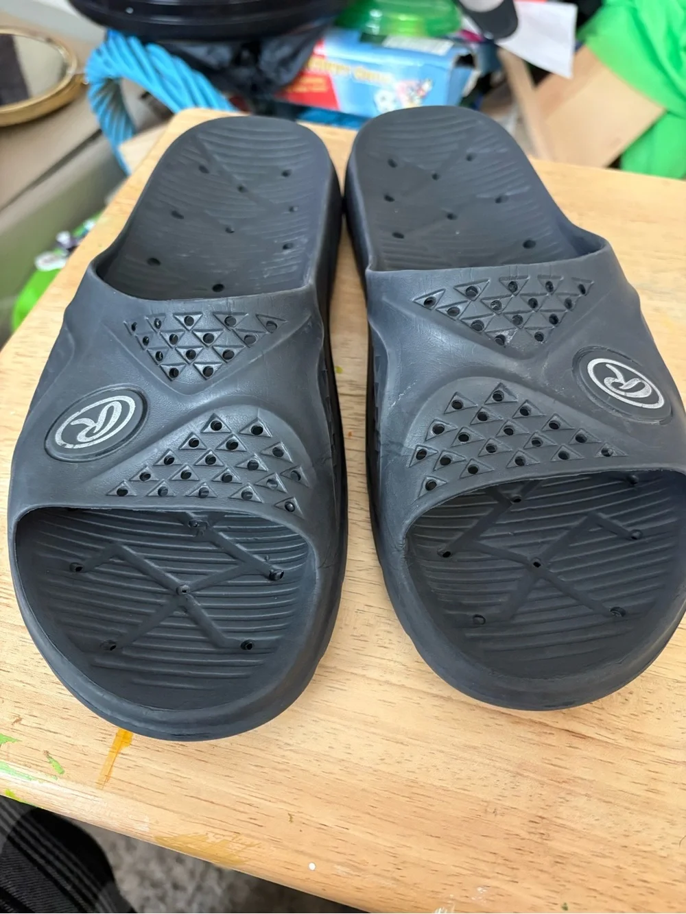Men's Black Slide Sandals - Comfort Slip-On